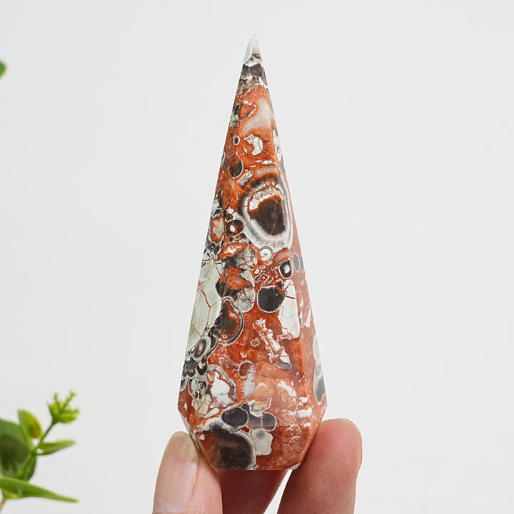 Unique,A Slightly Imperfect Natural Crystal Money Agate Diamond Tower