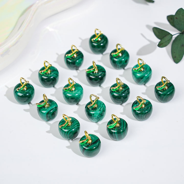 Exquisite Malachite Apple Ornament