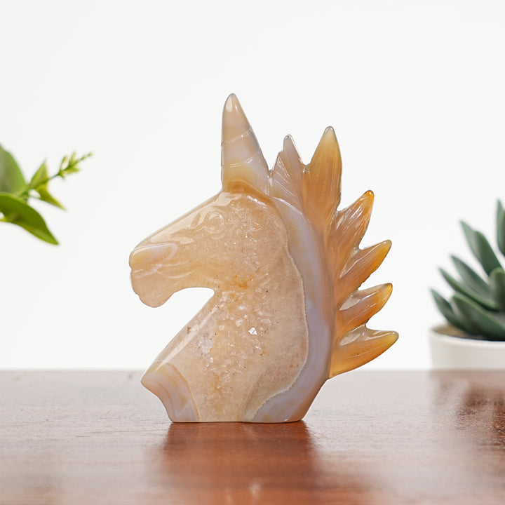 Unique, Agate Geode Unicorn