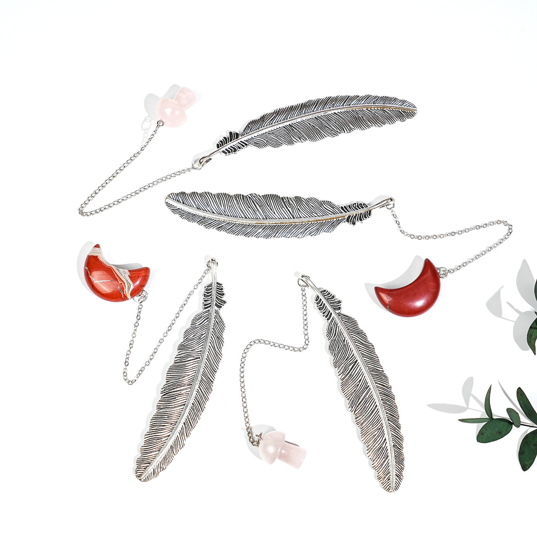 Crystal  Feather Bookmark