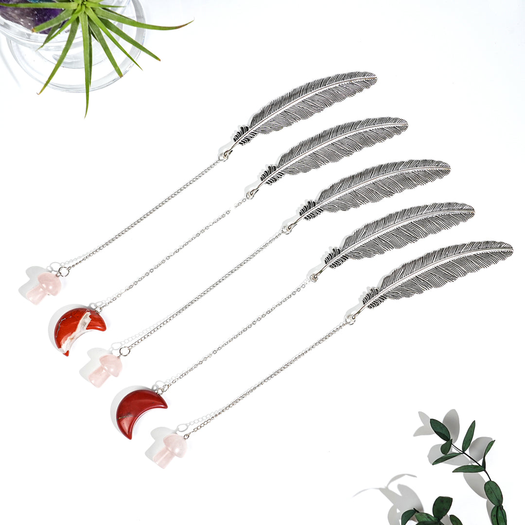 Crystal  Feather Bookmark