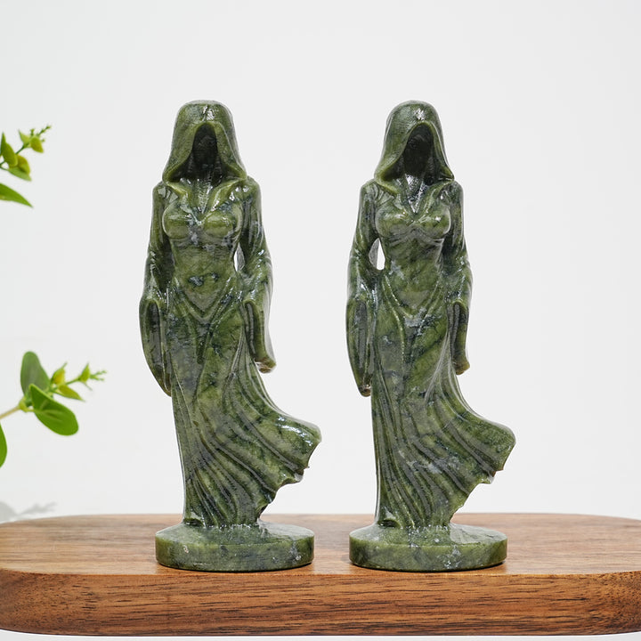 Natural Crystal Ghost Lady Carving