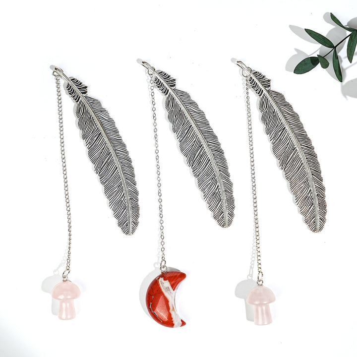 Crystal  Feather Bookmark