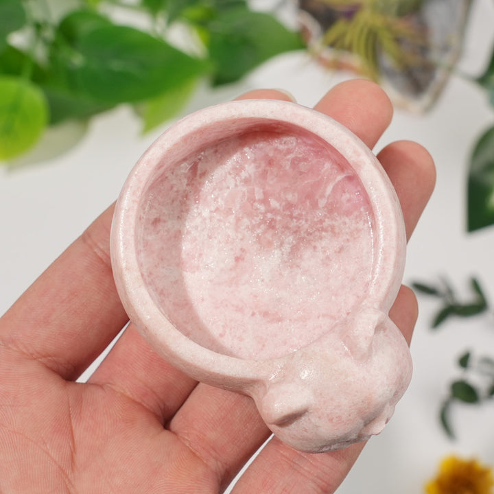 Natural Crystal Carving Cat Bowl