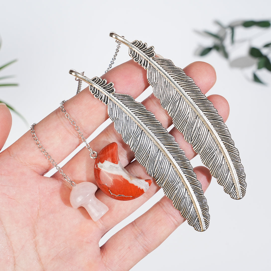 Crystal  Feather Bookmark