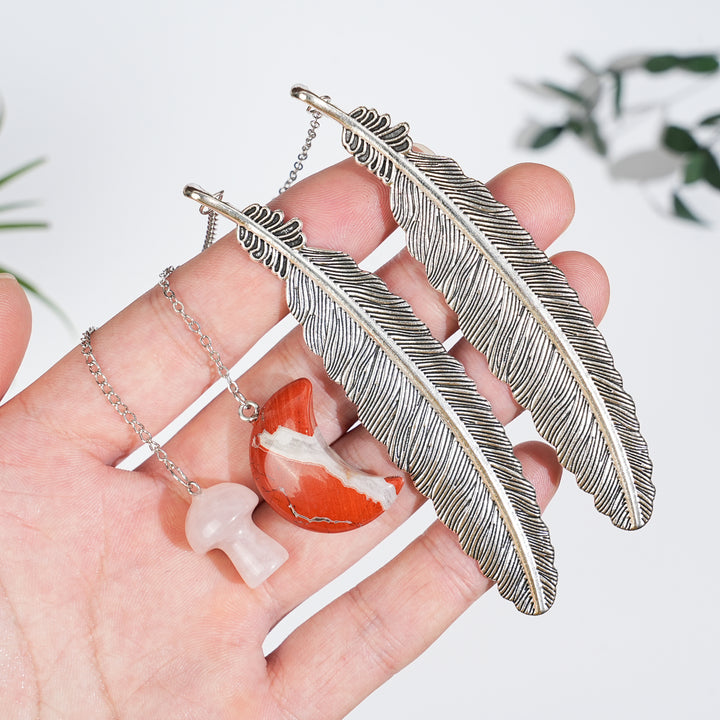 Crystal  Feather Bookmark