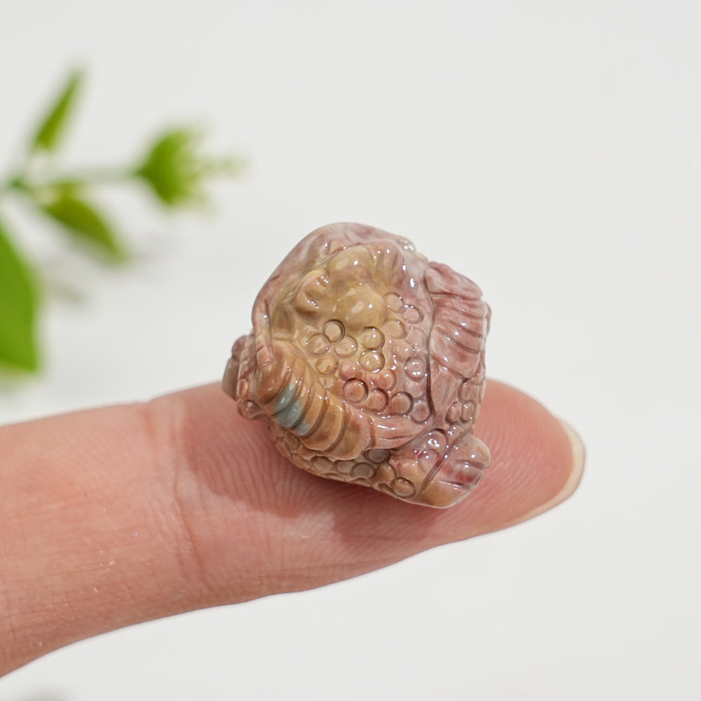 Natural Crystal Carving Alashan Agate Three Legged Money Toad