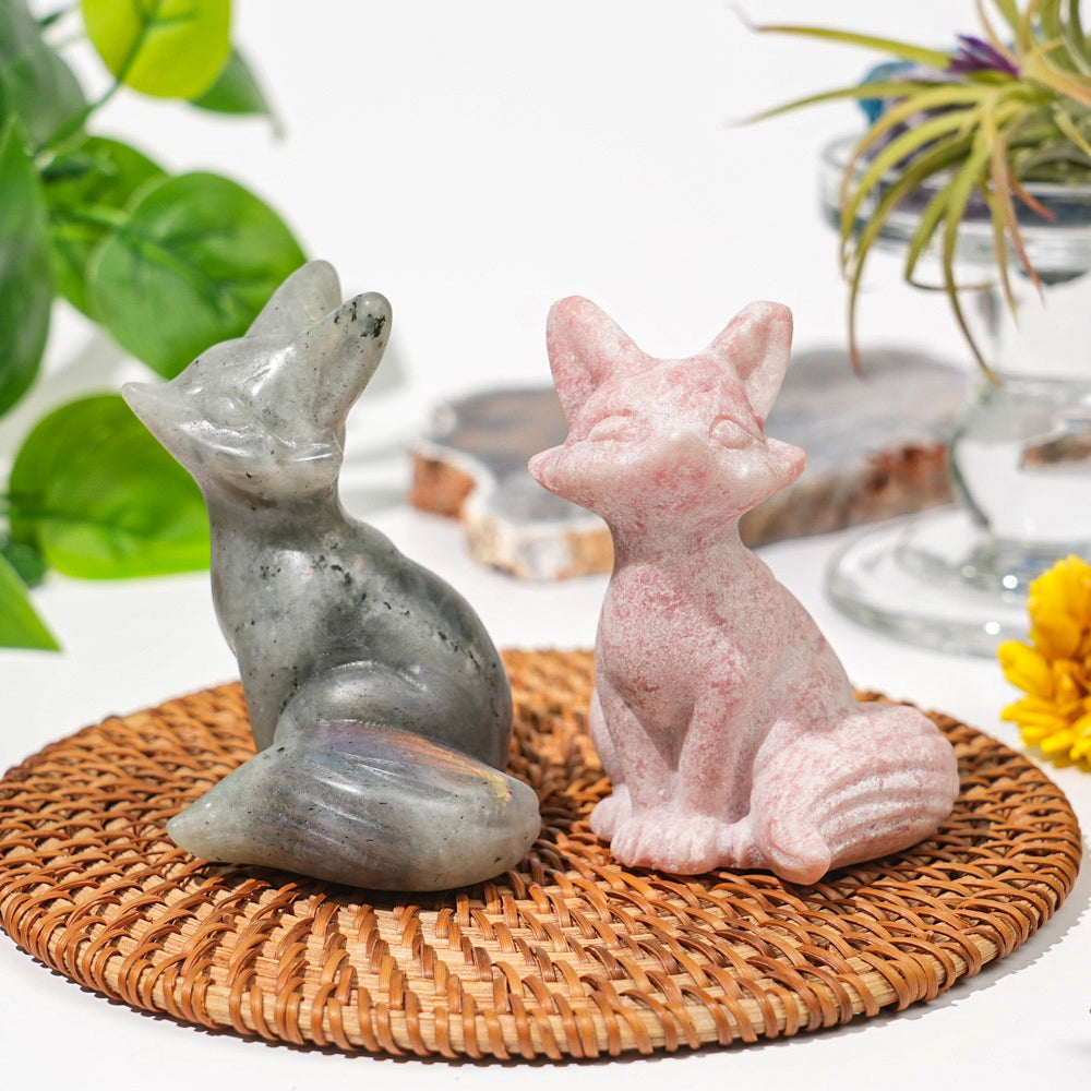 Natural Crystal Carving Fox