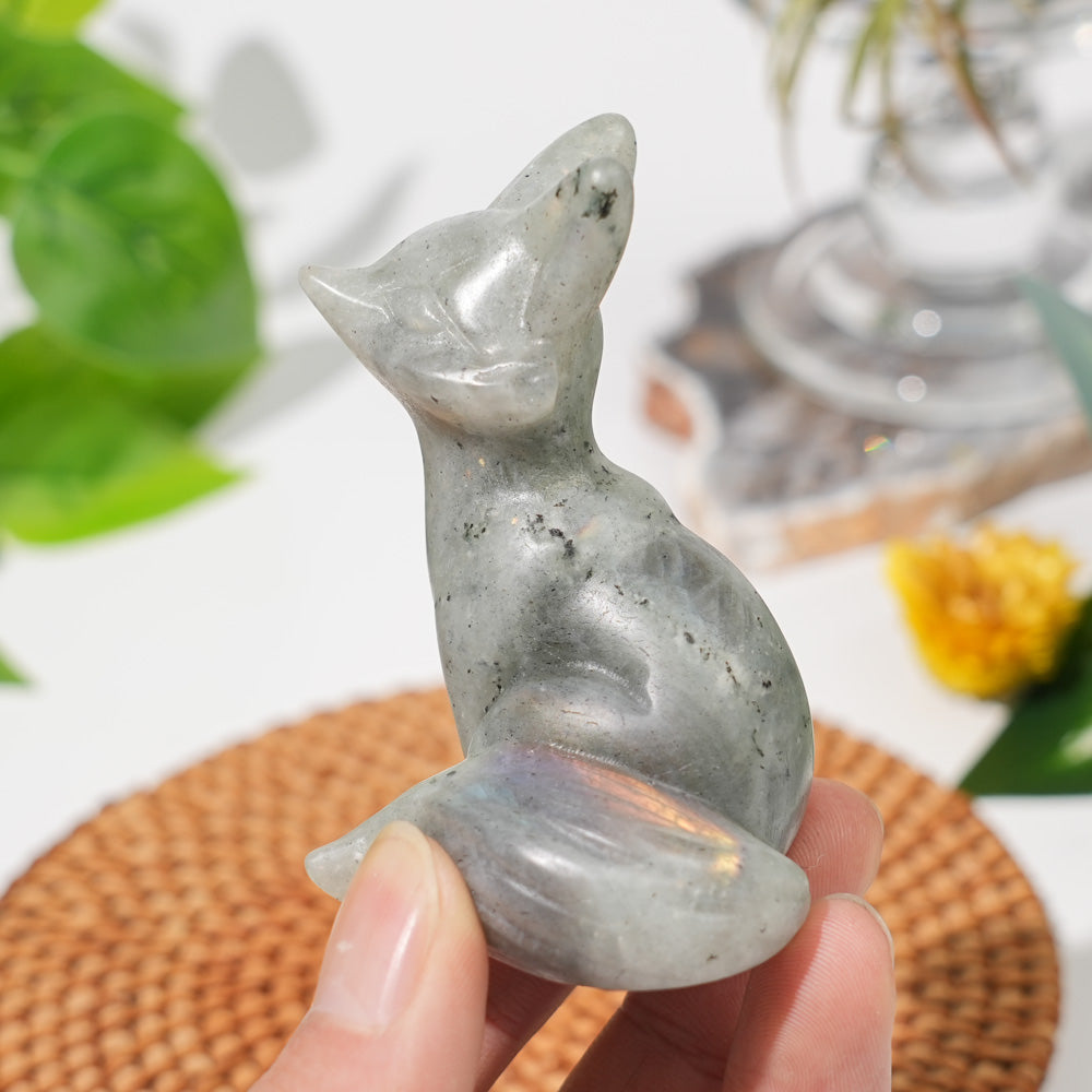 Natural Crystal Carving Fox