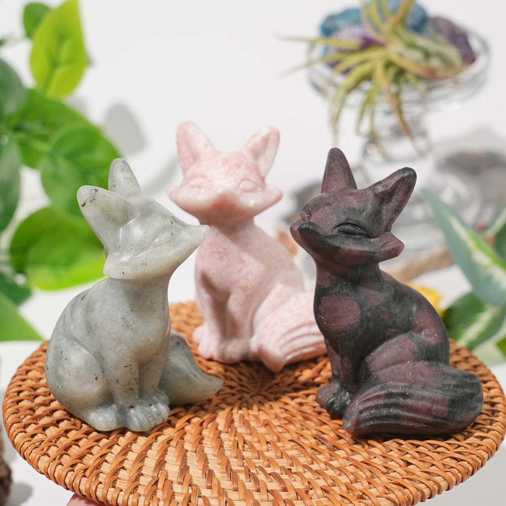 Natural Crystal Carving Fox