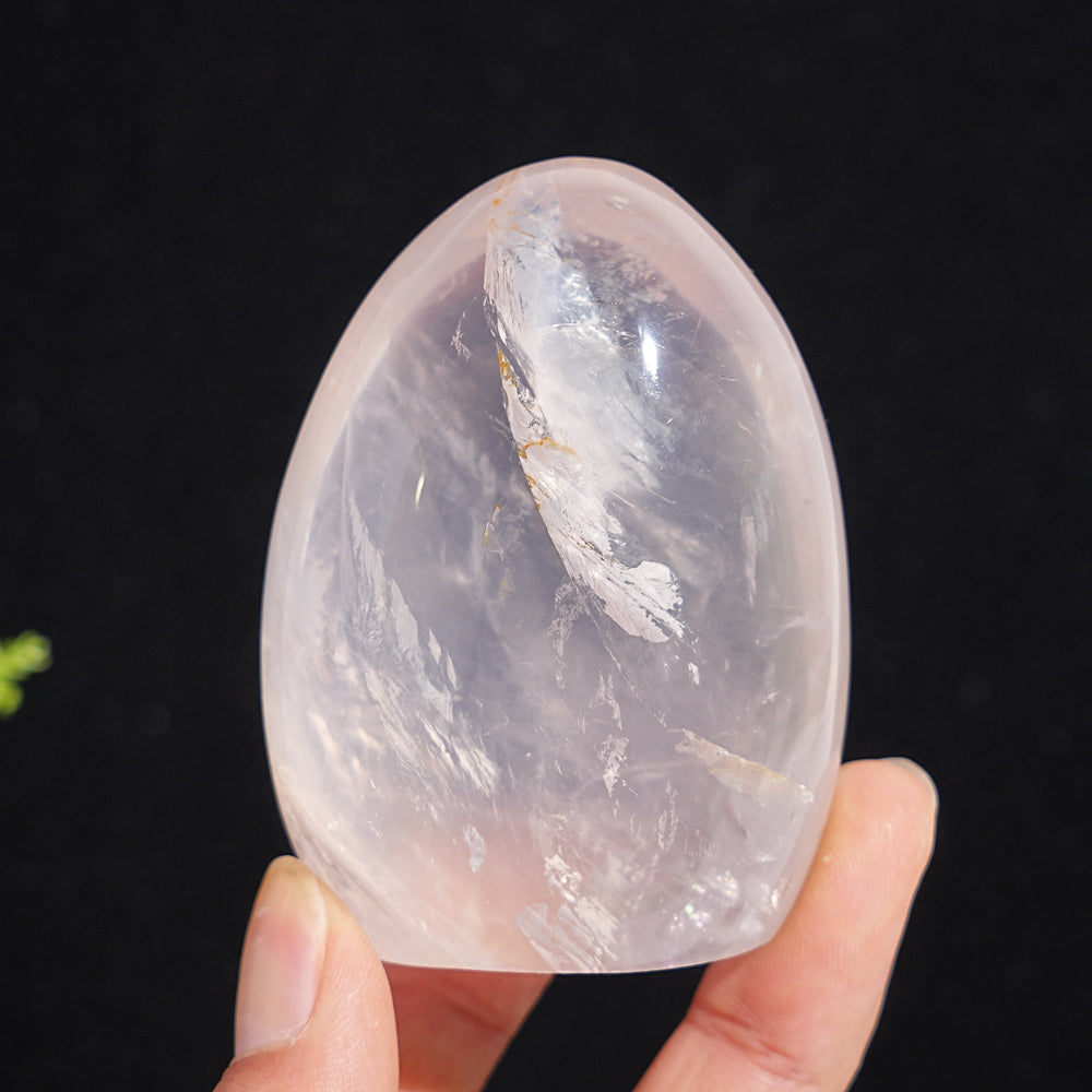 Unique,Natural Crystal Rose Quartz Ornament