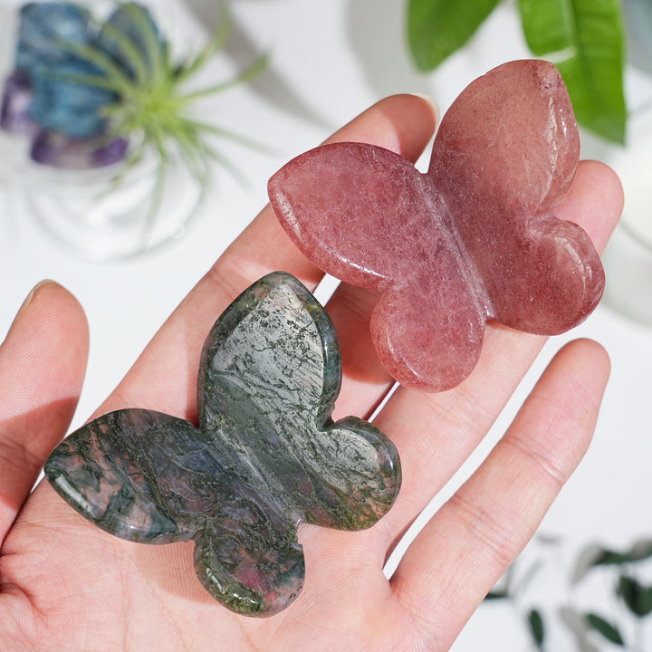 Natural Crystal Carved Butterfly