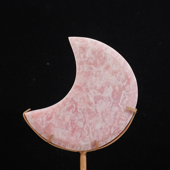 Unique,Natural Crystal Pink Opal Moon