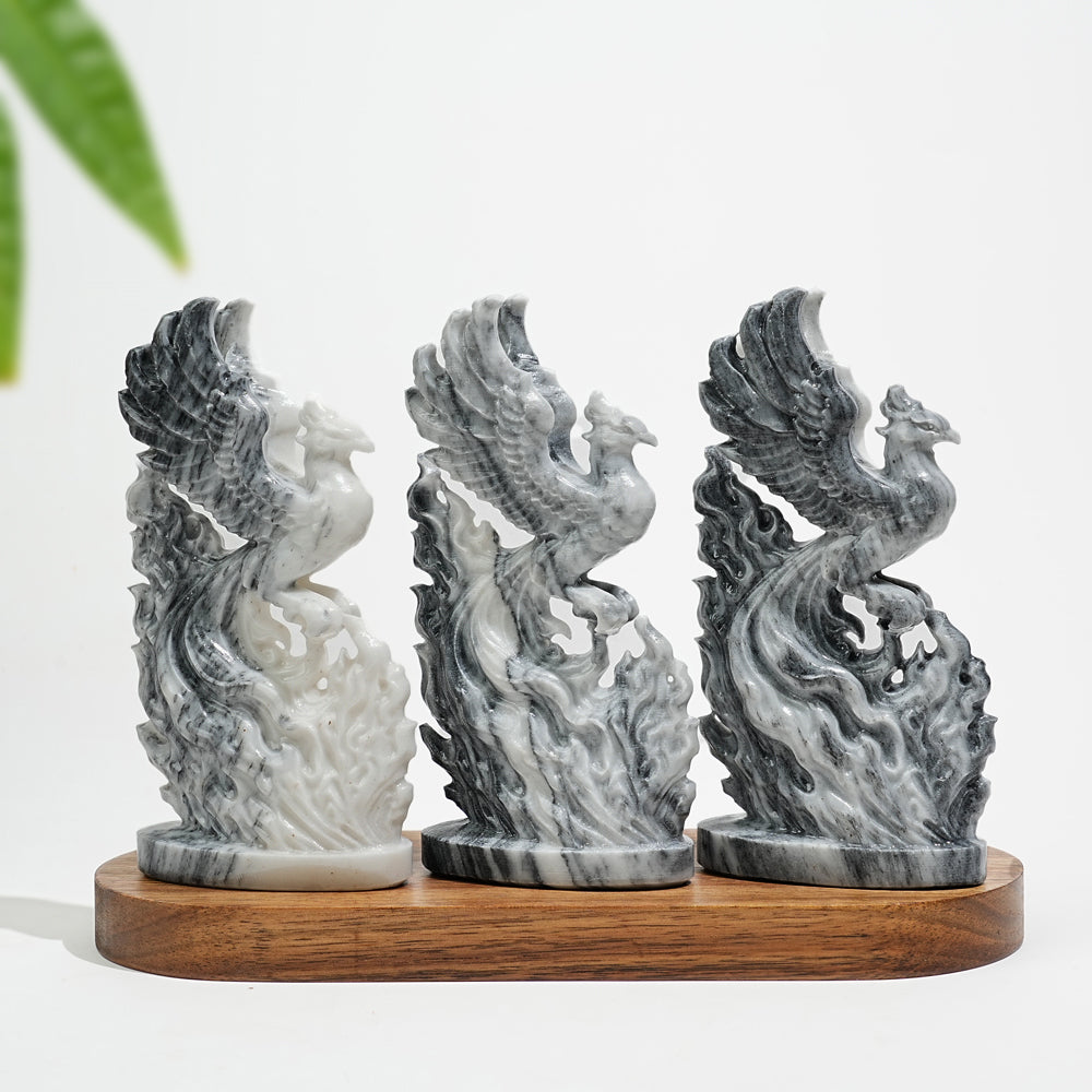 Natural Crystal Reborn Phoenix Carving