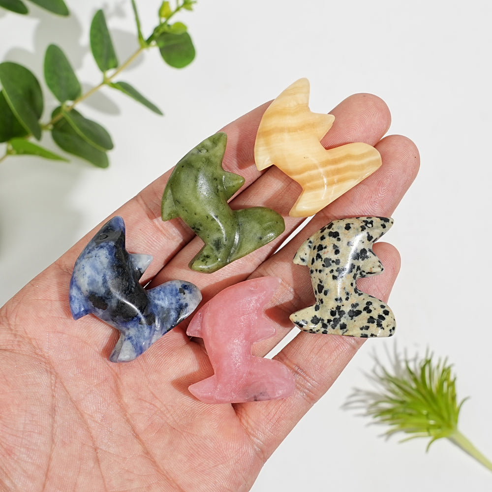 Natural Crystal Mixed Material Mini Fish
