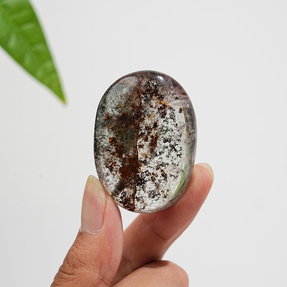 Piedra de Palma de Cuarzo de Jardín de Cristal Natural Única