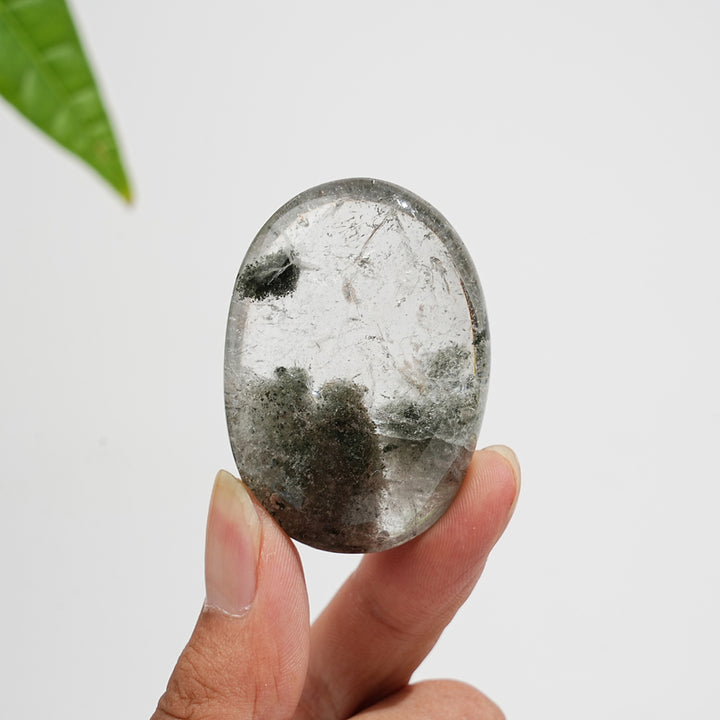 Piedra de Palma de Cuarzo de Jardín de Cristal Natural Única