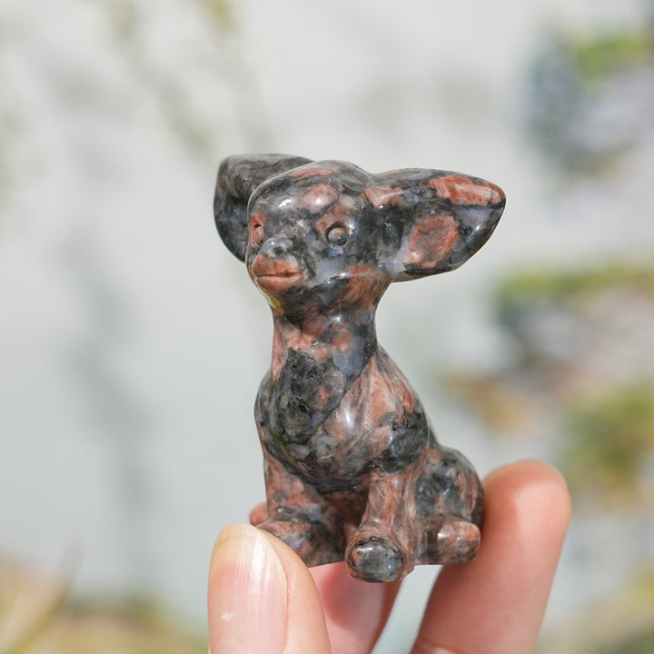 Natural Carving Red Que Sera Chihuahua