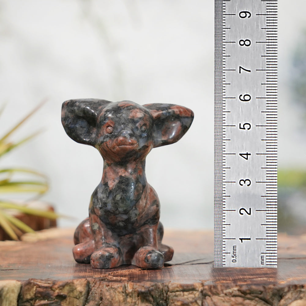 Natural Carving Red Que Sera Chihuahua