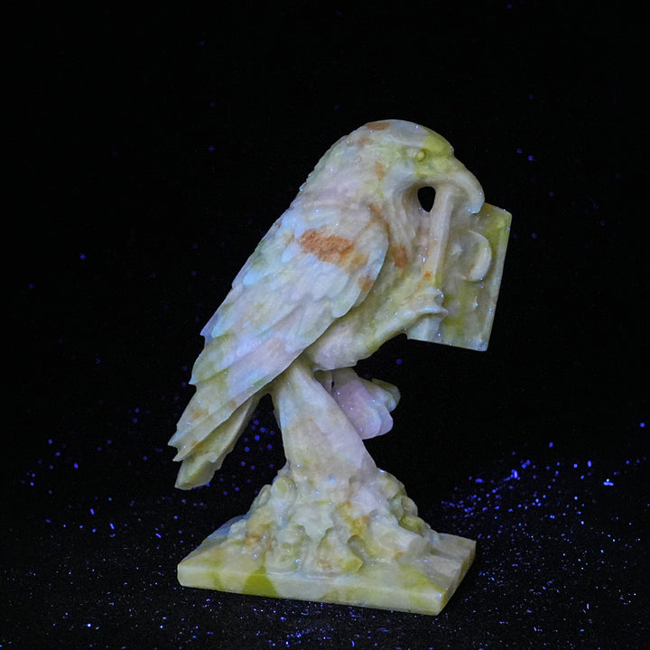Natural Crystal Carving Exquisite Magical Raven