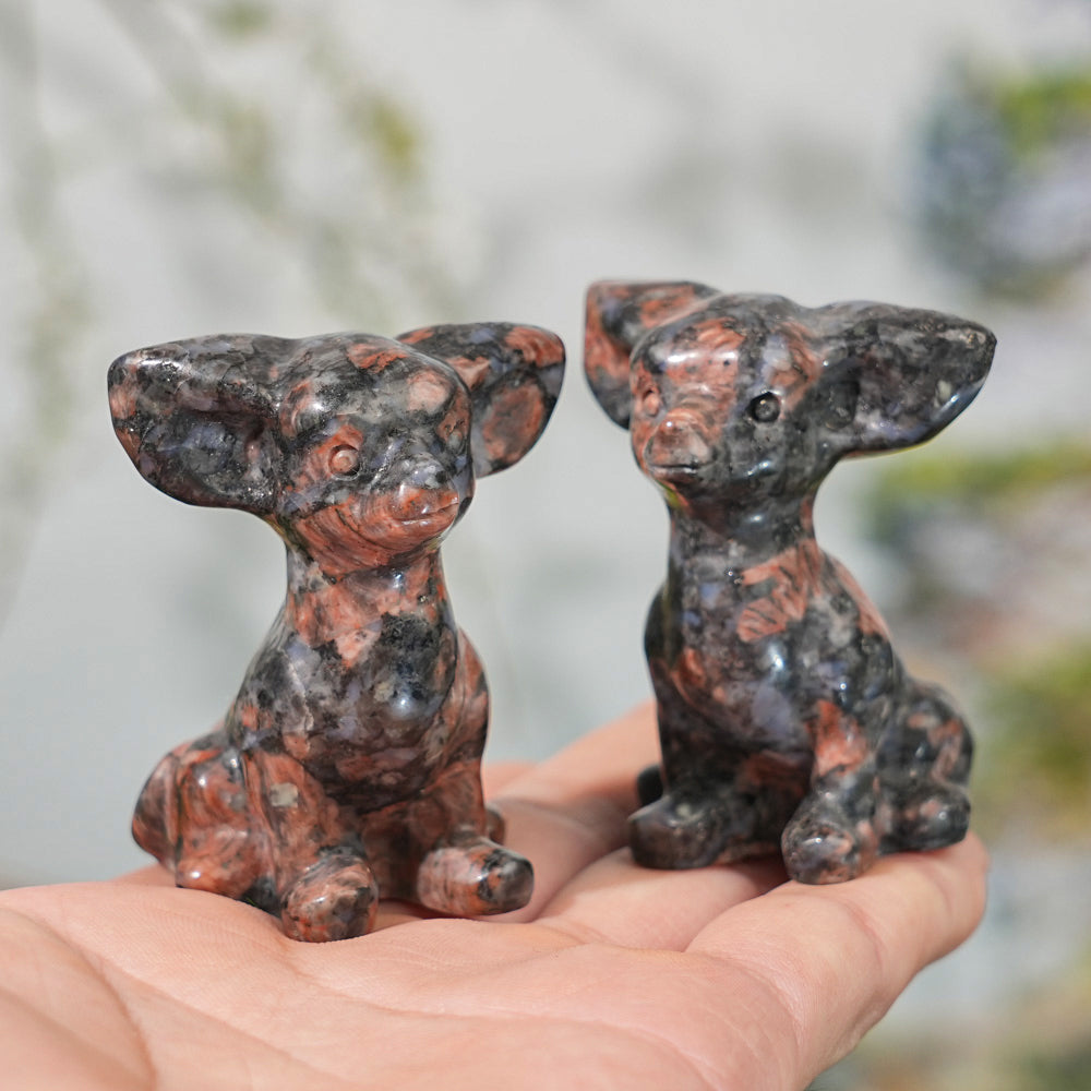 Natural Carving Red Que Sera Chihuahua