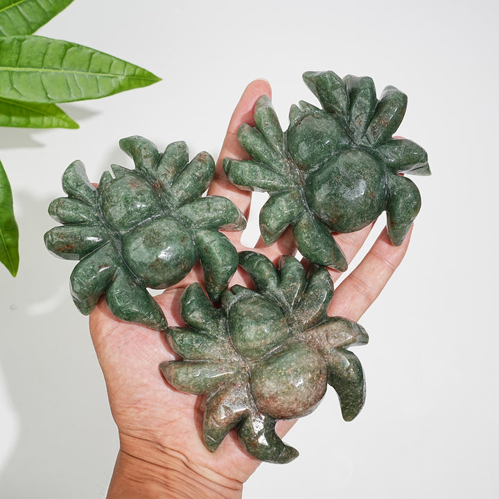 Natural Crystal Chubby Spider Carving