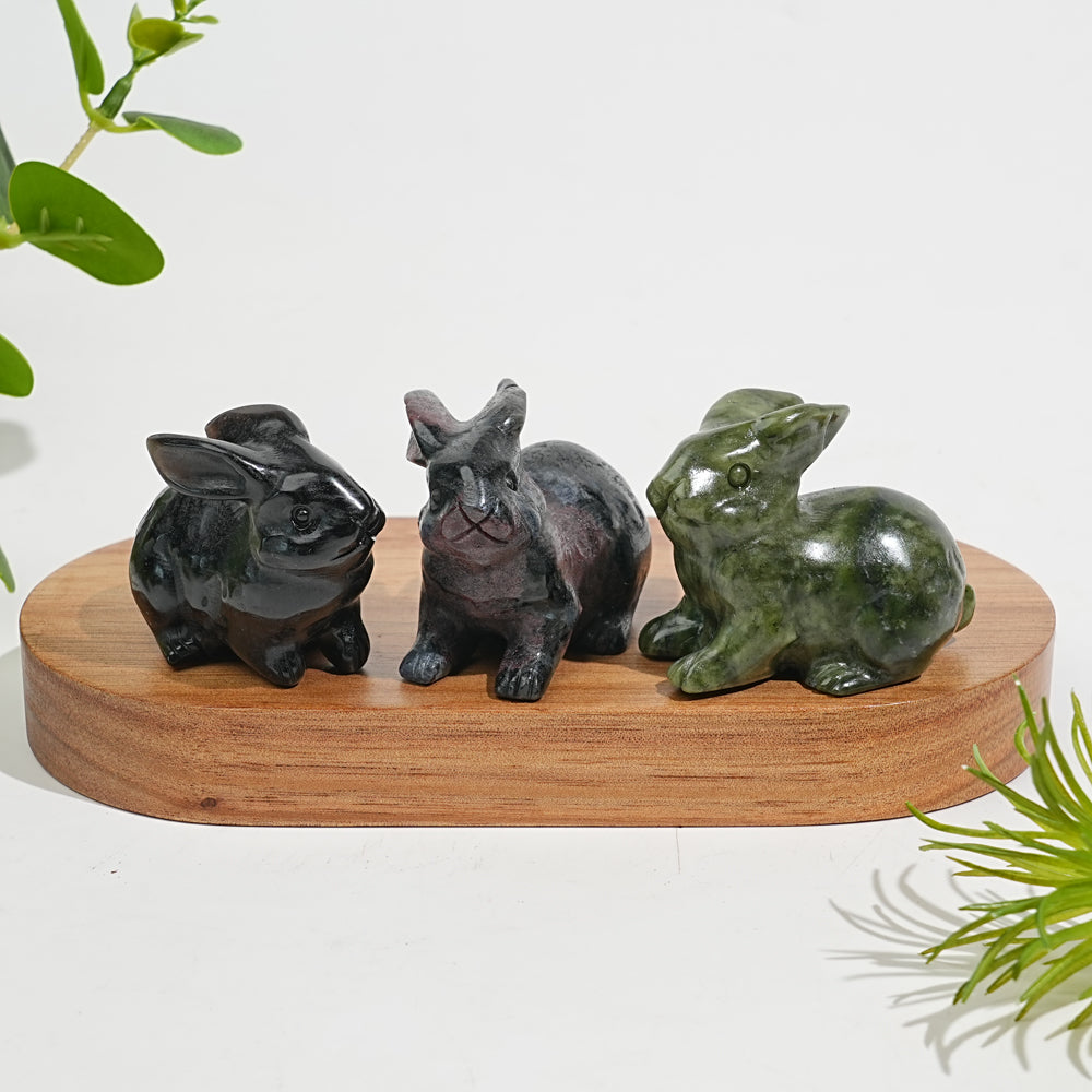 Natural Crystal Carving Cute Bunny