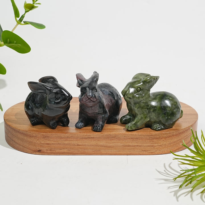 Natural Crystal Carving Cute Bunny