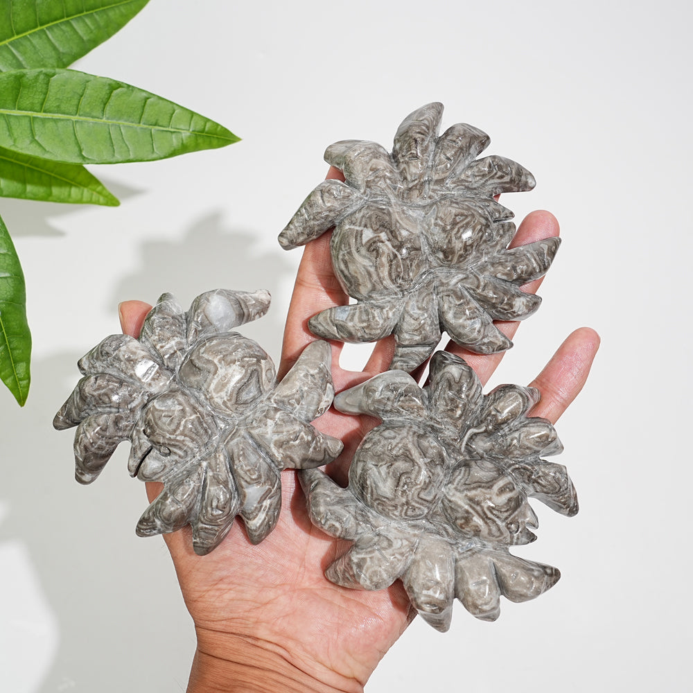 Natural Crystal Chubby Spider Carving