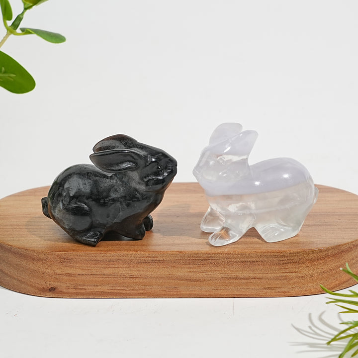 Natural Crystal Carving Cute Bunny