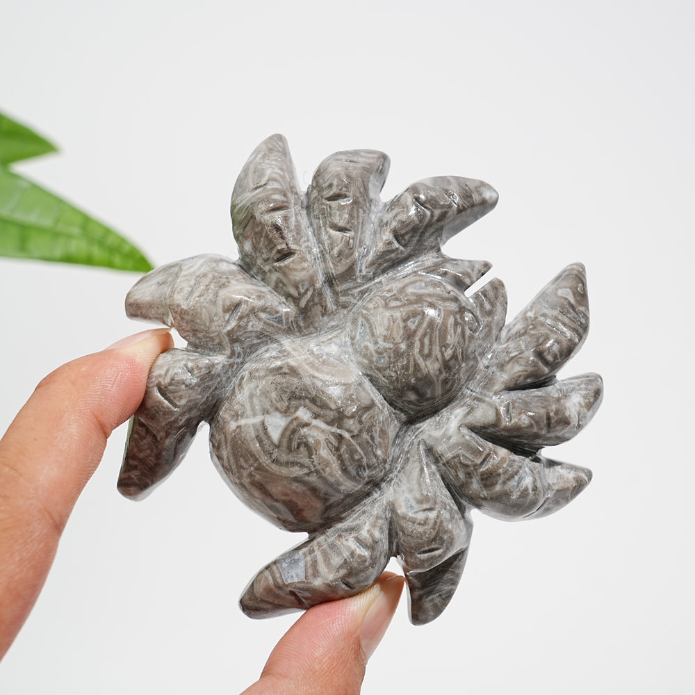 Natural Crystal Chubby Spider Carving