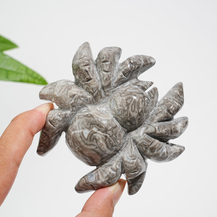 Natural Crystal Chubby Spider Carving