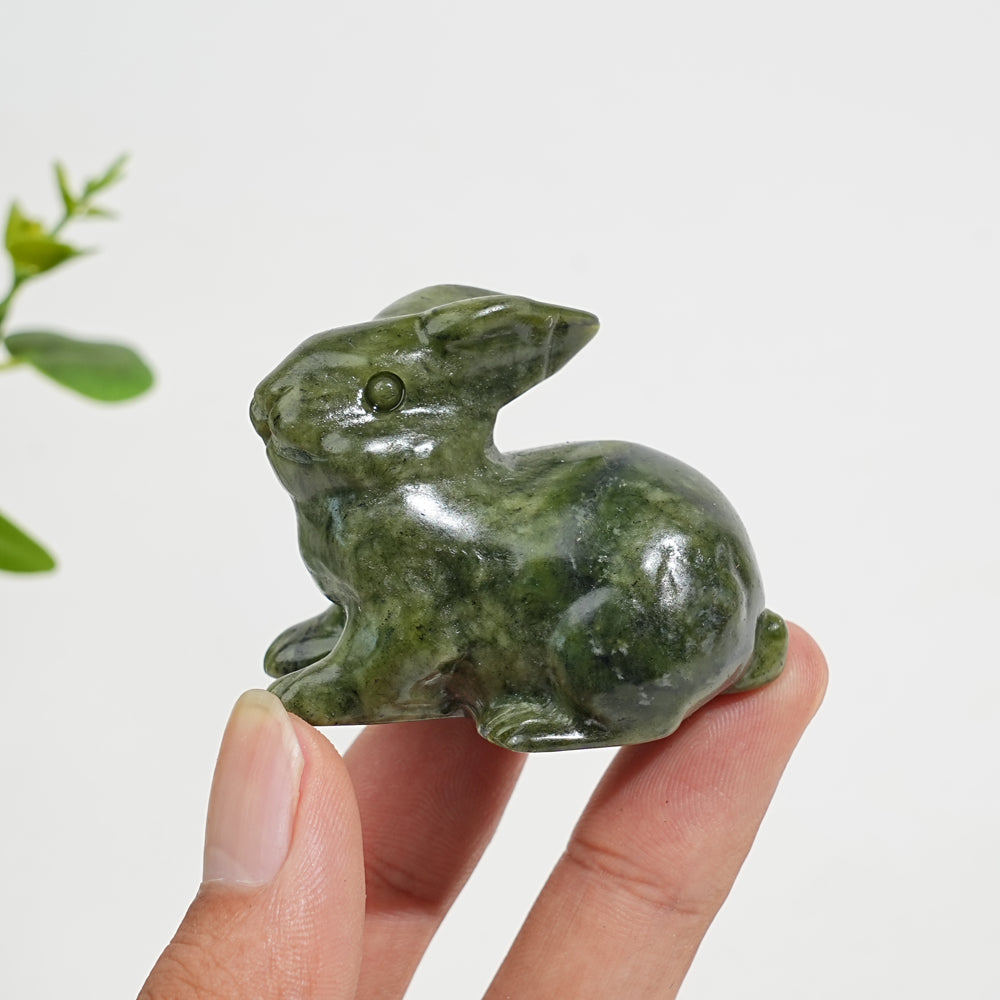 Natural Crystal Carving Cute Bunny