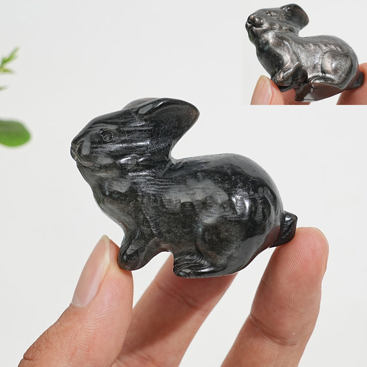 Natural Crystal Carving Cute Bunny