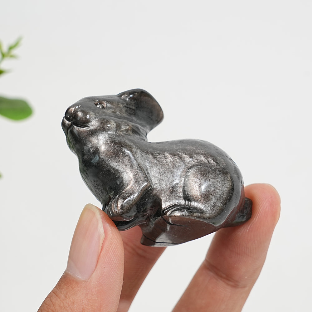 Natural Crystal Carving Cute Bunny