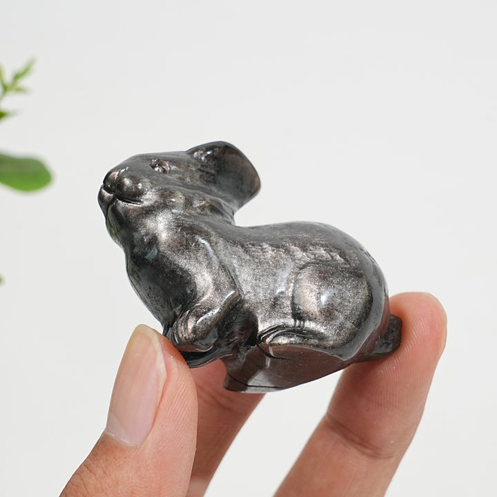 Natural Crystal Carving Cute Bunny
