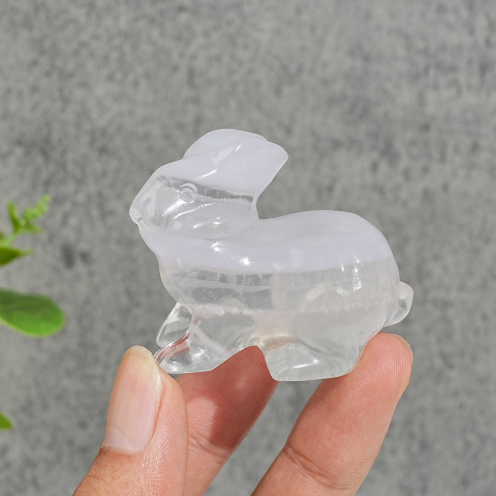 Natural Crystal Carving Cute Bunny