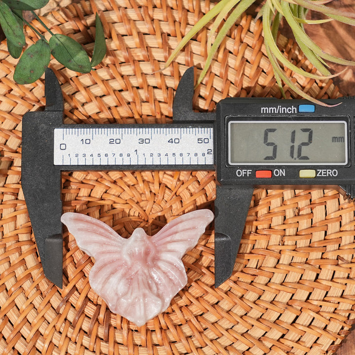 Natural Crystal Carving Pink Opal Butterfly Fairy