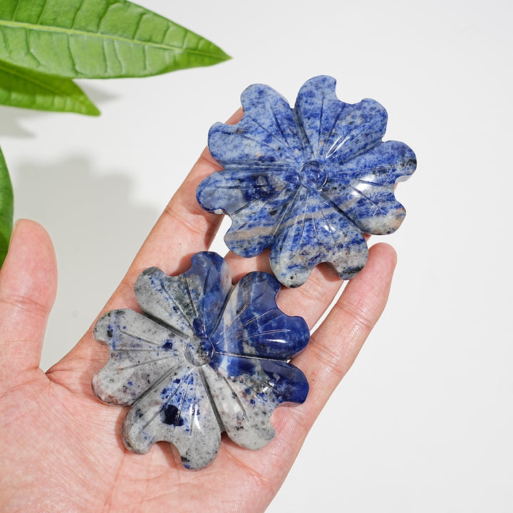 Natural Crystal Heart Four-Leaf Clover Carving