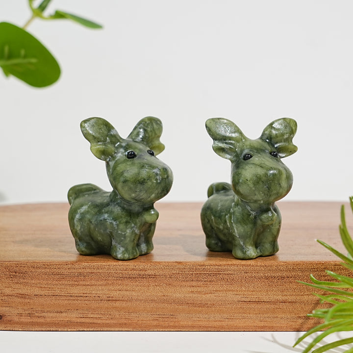 Natural Crystal Carving Cute Small Christmas Deer