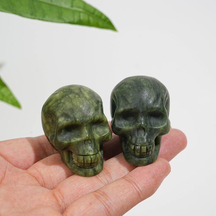 Natural Crystal Lifelike Skull Carving