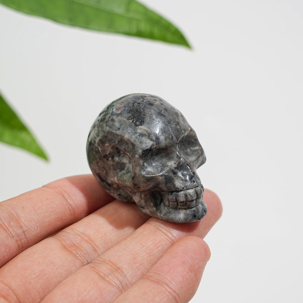 Natural Crystal Lifelike Skull Carving