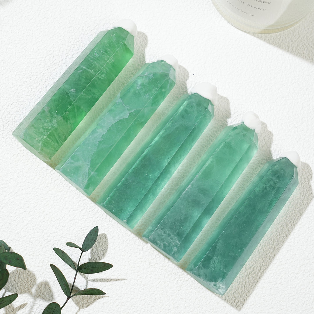 Natural Green Fluorite Point