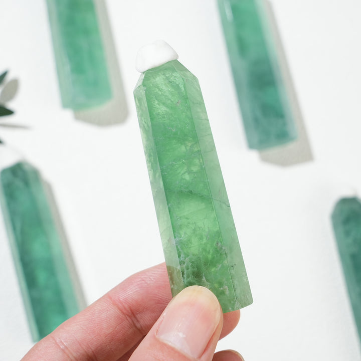 Natural Green Fluorite Point