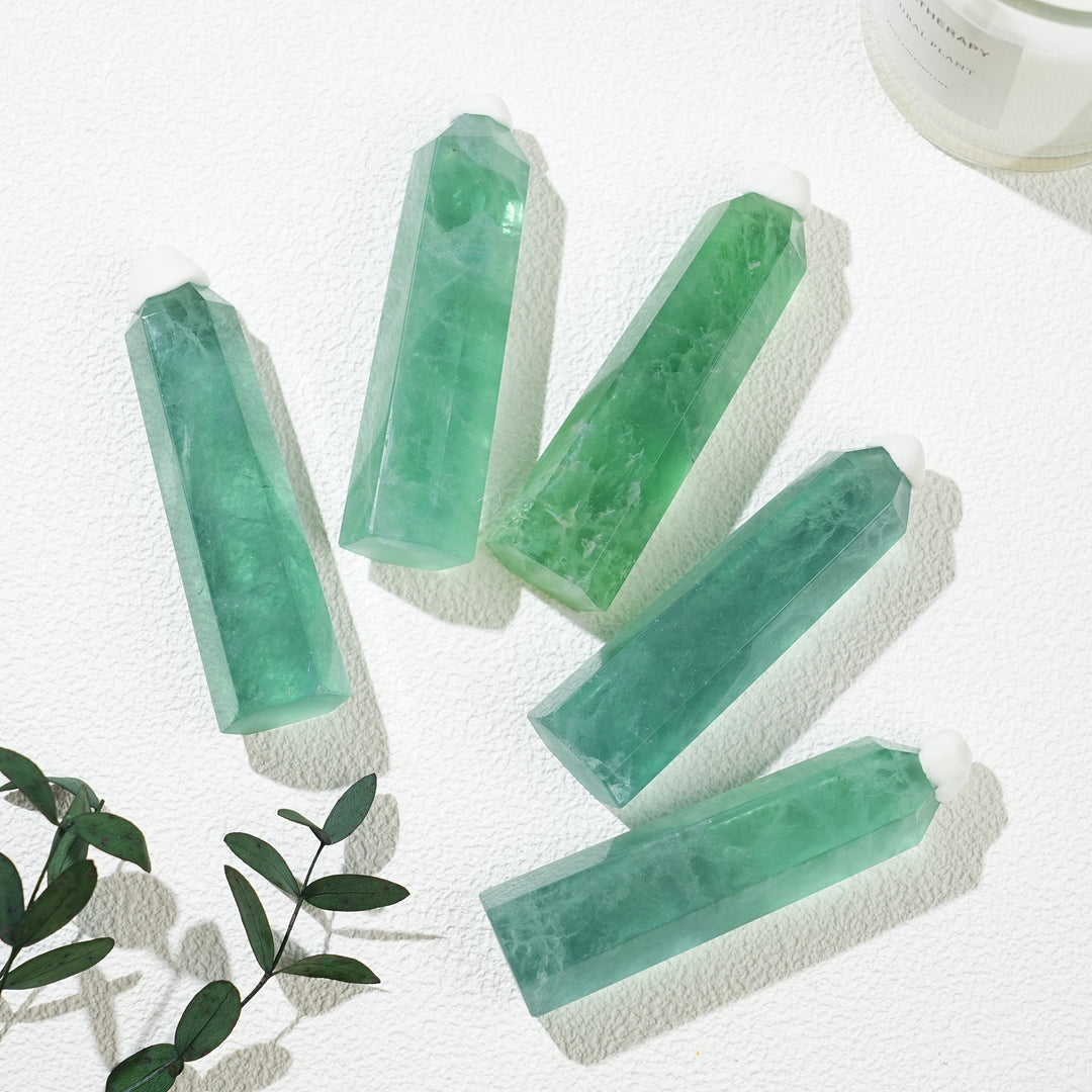 Natural Green Fluorite Point