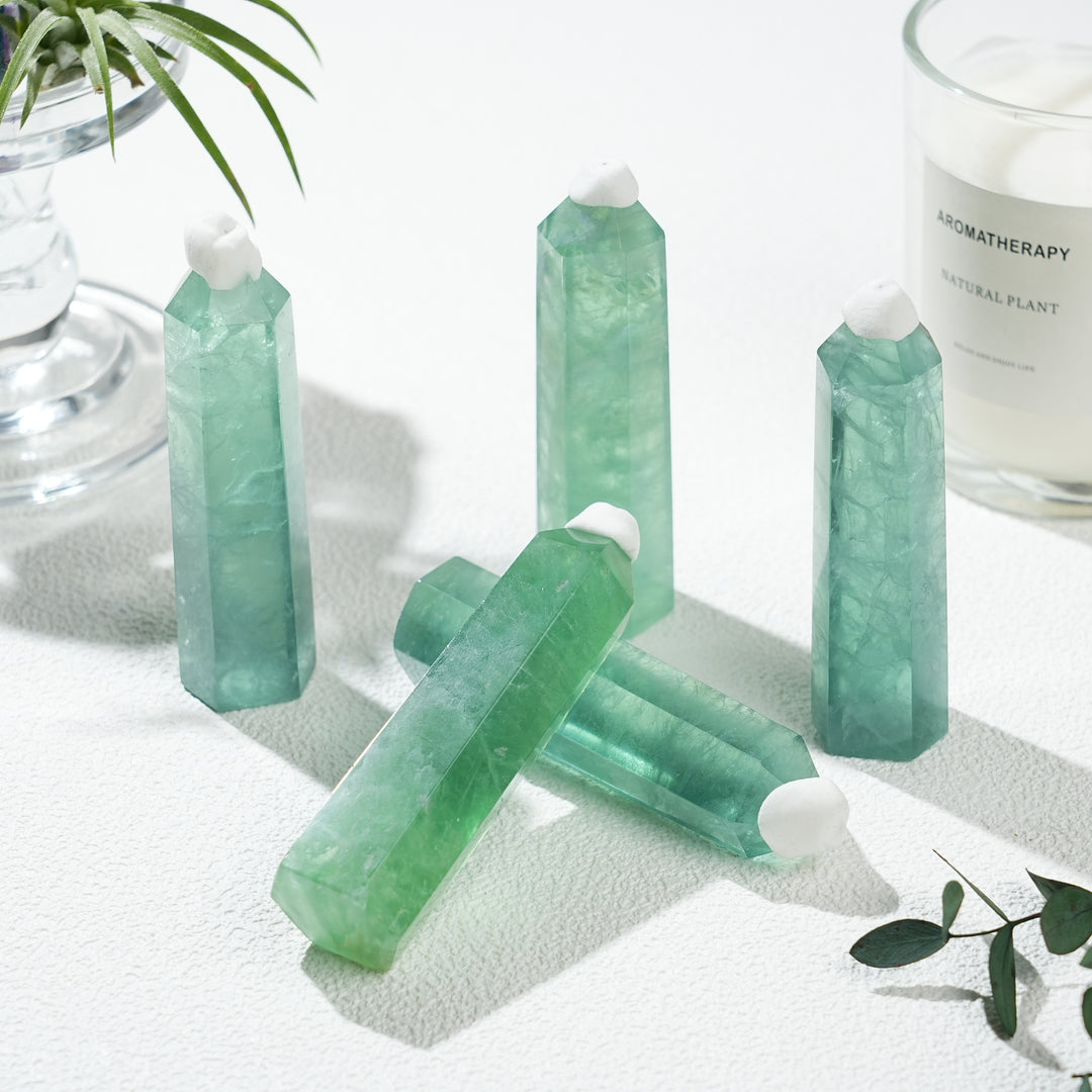Natural Green Fluorite Point