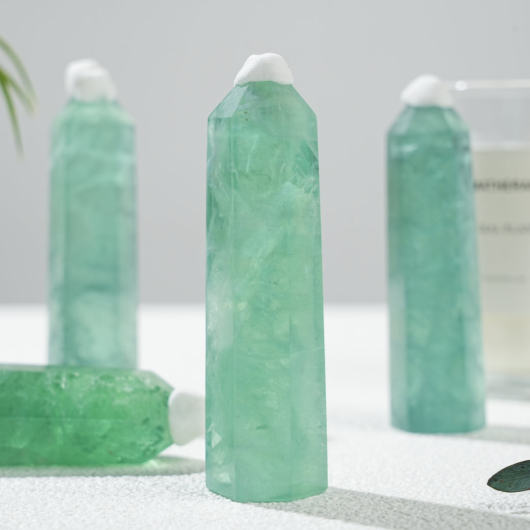 Natural Green Fluorite Point
