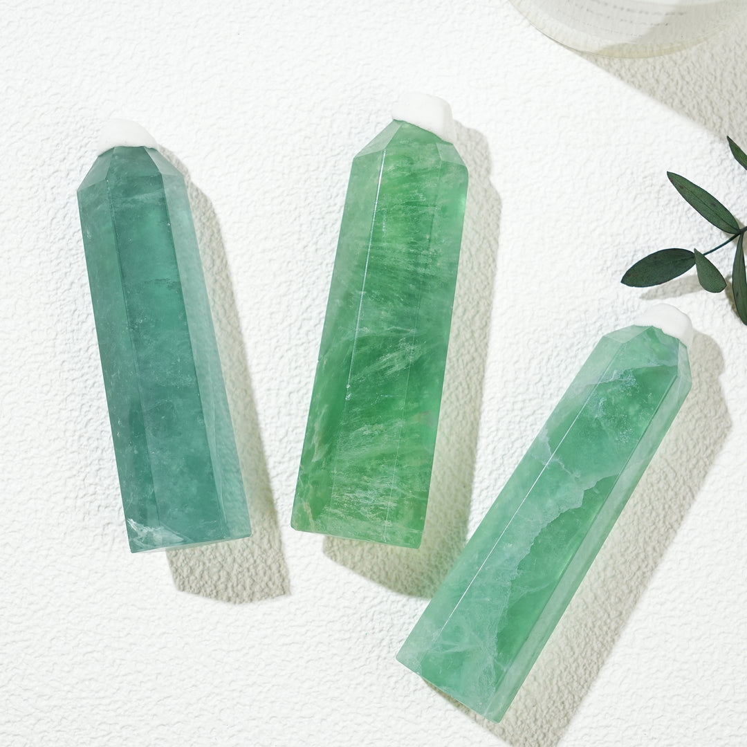 Natural Green Fluorite Point