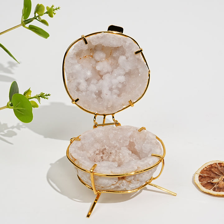 Unique,Natural Crystal Moroccan Geode Treasure Basin