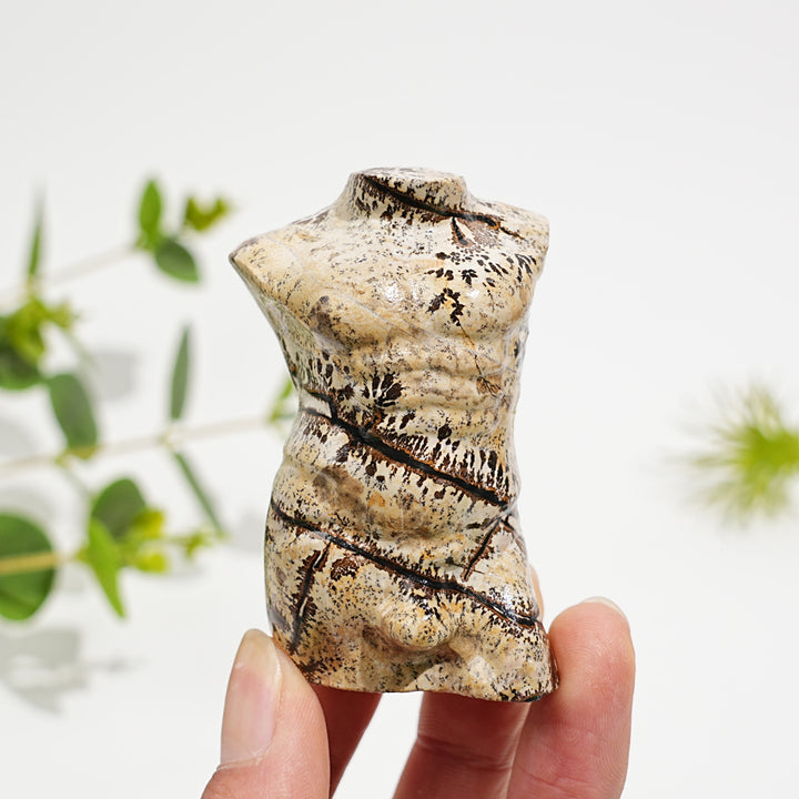 Natural Crystal Picture Jasper Male Torso